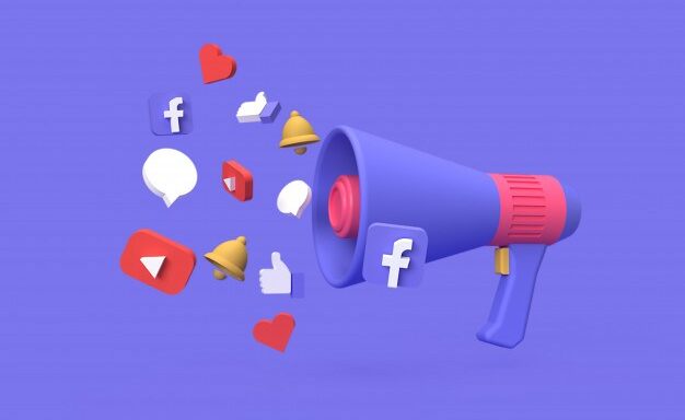 concepto-campana-marketing-digital-redes-sociales-3d-fondo-azul-prestado_18199-25-1